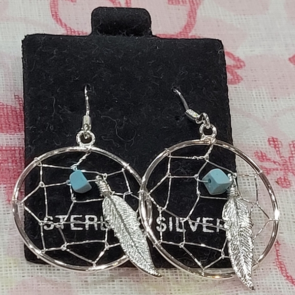 Dream Catcher Earrings - Sterling Silver - Picture 8 of 10